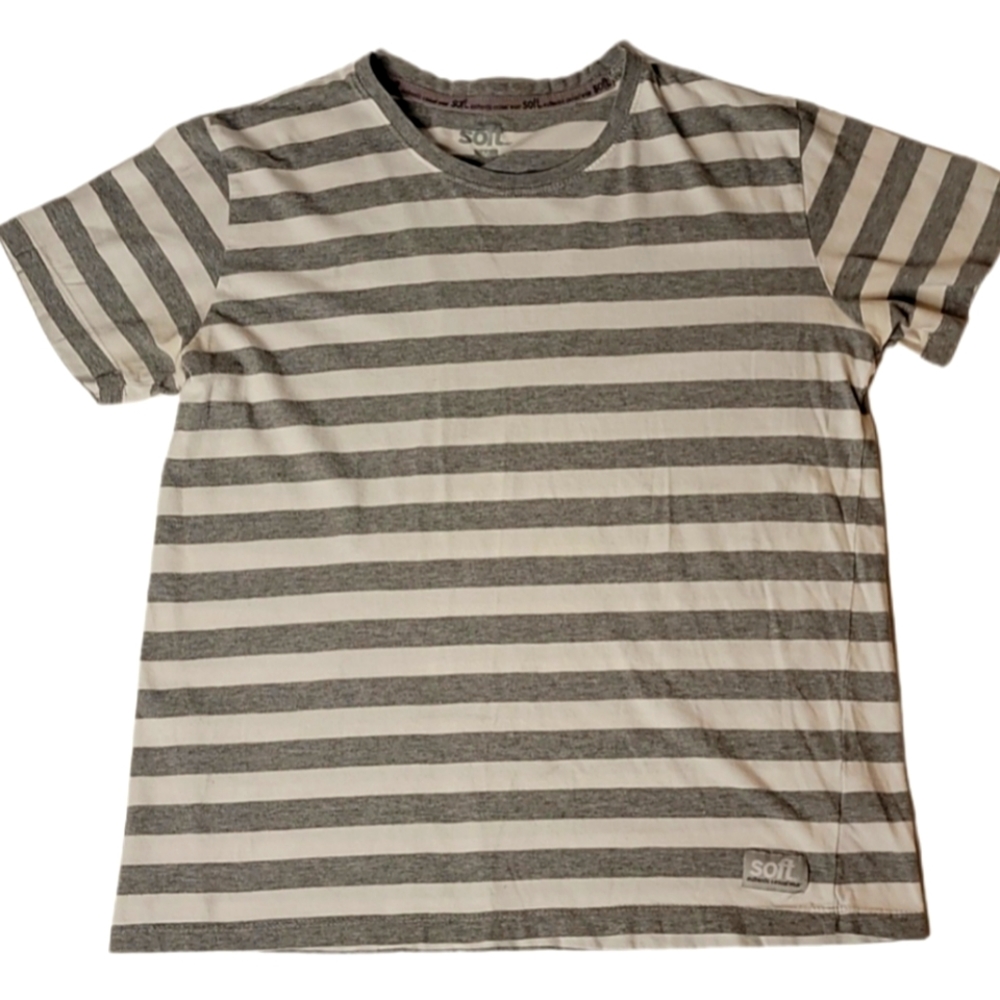 SOFT Striped T-Shirt Top Medium